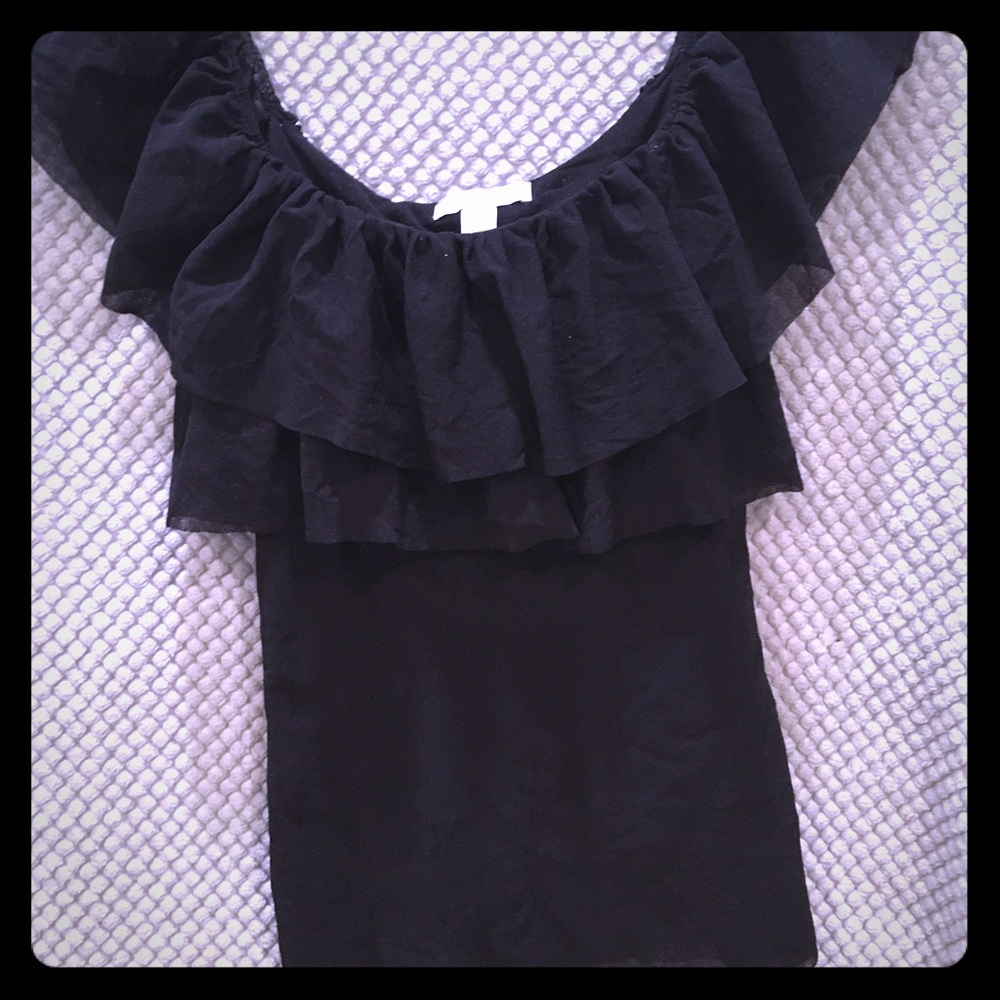 Casual black cocktail party top
